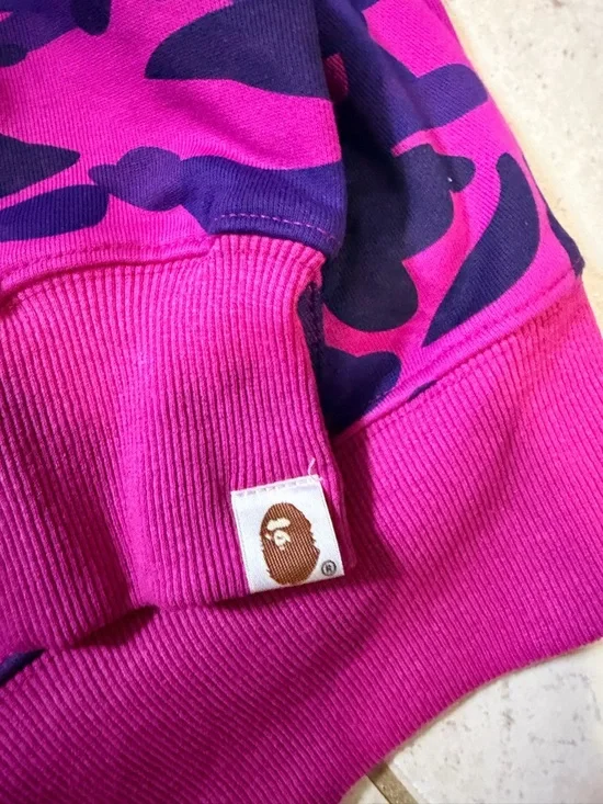 Bape Men’s Zip Up Sweater — Pink, Purple, Black, Yellow - Picture 4 of 7